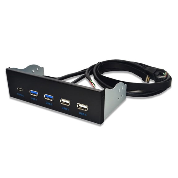 USB 3.1 Front Panel for Desktop 5.25" ROM Drive Bay USB3.0/3.1 19Pin to 1PC USB TypeC + 2xUSB3.0 + 2PC USB2.0 Hubs