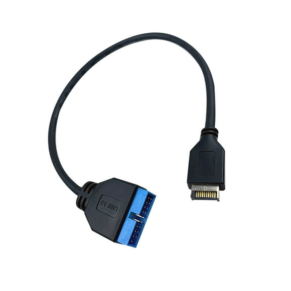 USB 3.1 Mini 20 Pin Front Panel Header To USB 3.0 Standard 19/20Pin Header Extension Cable Compatible for Motherboard (Black)