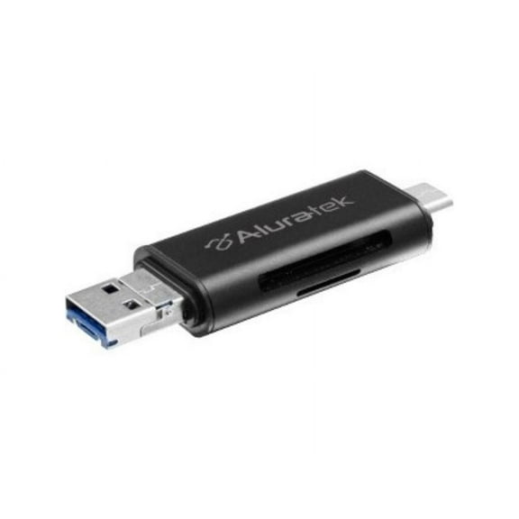 Aluratek AUCRC300F USB 3.1/Type C/Micro USB Multi-Format SD Card Reader