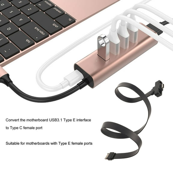 USB 3.1 Type,C Extension Cable, 10Gbps Data Transfer, Flexible 1.64ft, Internal Adapter