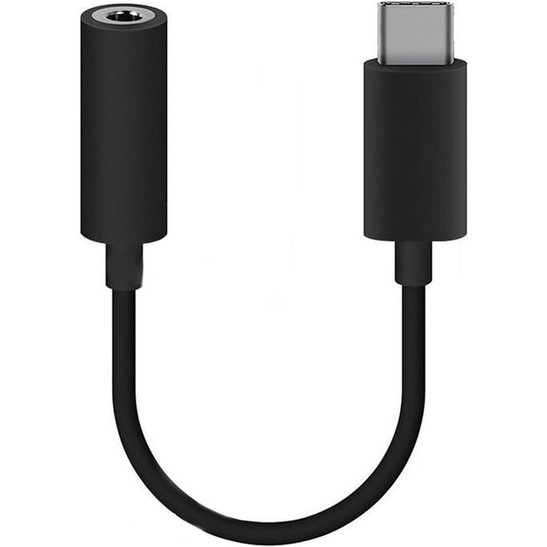 USB 3.1 Type C Headset Jack Suitable for Xiaomi 12 Pro USB C to 3.5 mm Headphone Digital Connection Female Aux IN Audio Adapter Cable Black