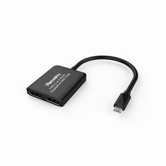 USB 3.1 Type C to 2 Display Port Dual Monitor Splitter Support 1080p HDCP MST Hub