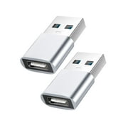 USB 3.1 USB C Female to USB Male Adapter 1Gbps 3A Fast Charging USB to USB C Adapter, USB A to USB C Adapter Female USB C Adapter for Laptops Logitech StreamCam, etc