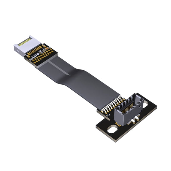USB 3.2 20Pin Gen 2 Type E to Type E Extension Cable Internal Male to Female Cable with Screw Hole for Motherboard