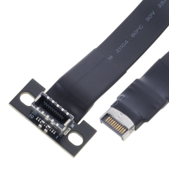USB 3.2 20Pin Gen 2 Type E to Type E Extension Cable Internal Male to Female Cable with Screw Hole for Motherboard