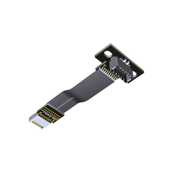 USB 3.2 Gen 2 Type E Extension Cable 10Gbps Speed Type E Adapter Flat Ribbon Cable with Screw Hole Front Panel