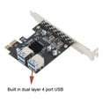 thumbnail image 1 of USB 3.2 Gen1 PCIe Expansion Card, 4 Port USB A, Supports Win7/10/11   OS, 1 of 6
