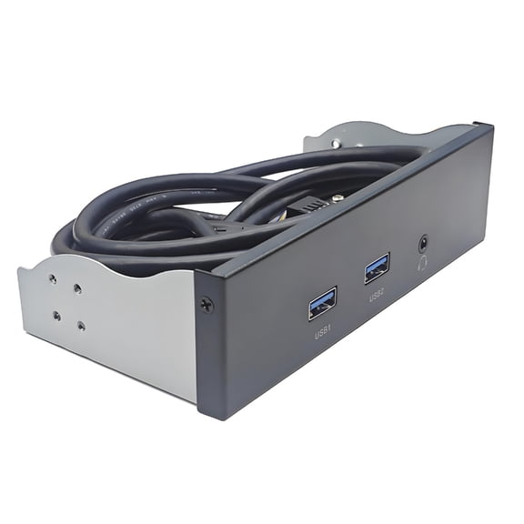 USB 3.2 Hubs Splitter Floppy Bay 3.5mm Headphone Jacks Front Panel Expansion