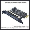 thumbnail image 1 of USB 3.2 Pci Express Adapter E to 7 Ports USB3 Gen1 Expansion Card Pci-E Extender, 1 of 4