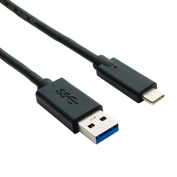 USB-3 5Gbps Type A male to C male Cable, Charge & Data Sync, 1 foot
