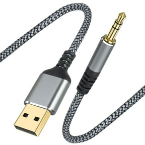 USB to 3.5mm Audio Jack Adapter,6 Ft USB 2.0 to 3.5mm AUX Stereo Audio Cor Compatibility with Laptop, Speaker, Support WindowsNot Applicable to Charging and MP3, Truck, TV USB Ports