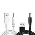 thumbnail image 1 of USB to 3.5mm DC Power Cable, 2 Pack 5V Barrel Jack Charger Lead for Electric Toothbrush, Foreo Luna Replacement Cable Compatible with Mini Fan, LED Lights, Speaker, 1 of 7
