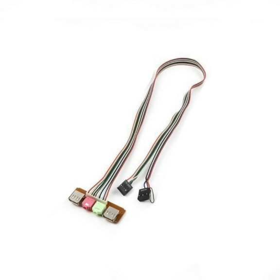 USB 3.5mm Front Panel Interface Port PC Computer Chassis Case Desktop Extension Cable for 3.5mm Earphone Microphone