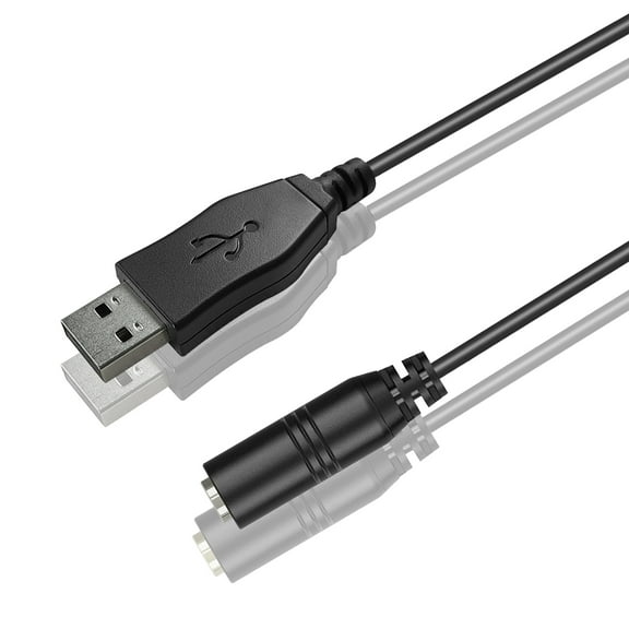 USB to 3.5mm Jack Audio Adapter 3 Feet, USB to Aux Cable with TRRS 4-Pole Mic-Supported 3.5mm Aux Stereo Converter External Sound Card for Headset PC Laptop Mac Desktop PS4 PS5 Linux