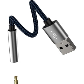 USB to 3.5mm Jack Audio Adapter Aux Headphone Interface Male Plug PC Sound External Phone Car Microphone Computer Splitter Headset Input Adaptor Port for iPhone Cable Compatible for Samsung