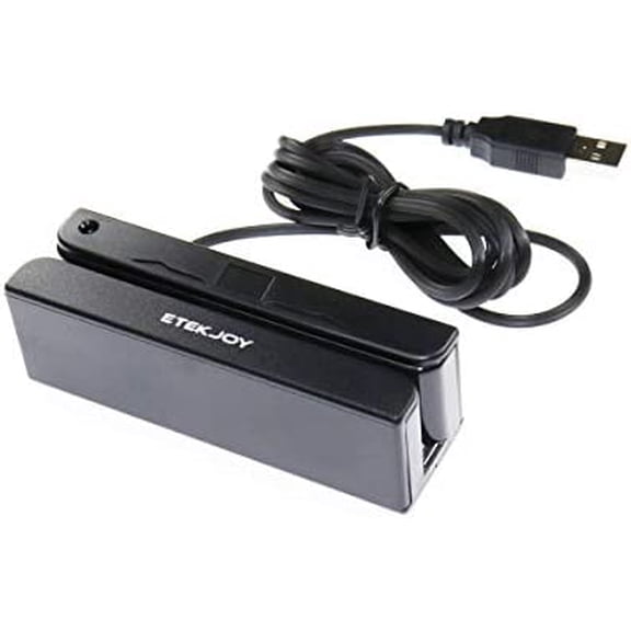 USB 3-Track Magnetic Stripe Card Reader POS Credit Card Reader Swiper MagStripe Swipe Card Reader ET-MSR90$$Office