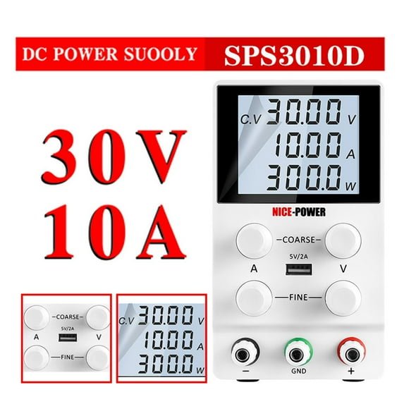 USB 30V 10A Lab Adjustable DC Laboratory Power Supply Adjustable 60V 5A Voltage Regulator Stabilizer Switching Power ,Test accurately