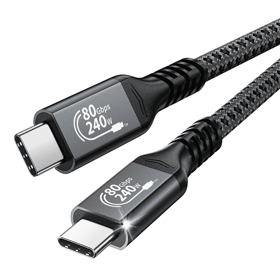 Thunderbolt 4 Cable 3.3FT, USB 4 Cable 80Gbps & 240W Charging, [8K/4K@144Hz] USB C to USB C Cable for MacBook Pro/Air, iPad Pro, SSD Docking Station, Compatible with Thunderbolt 3/4 Devices