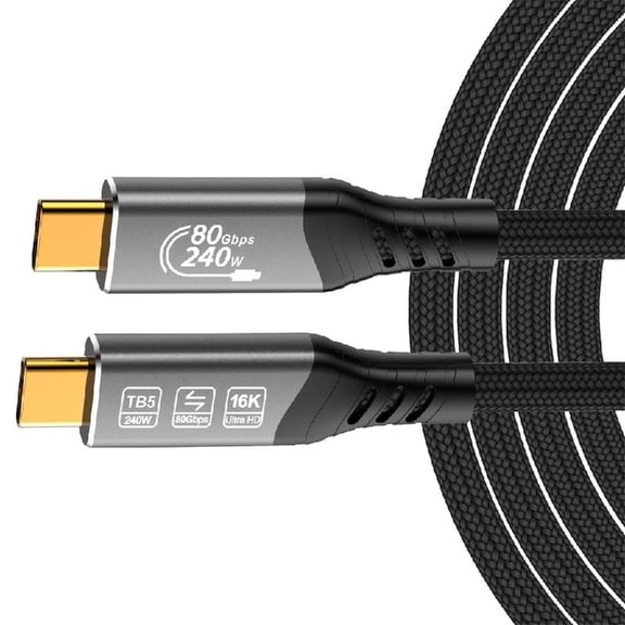 USB 4 Cable with 80Gbps Speed, 240W PD Charging, 8K Video for Devices