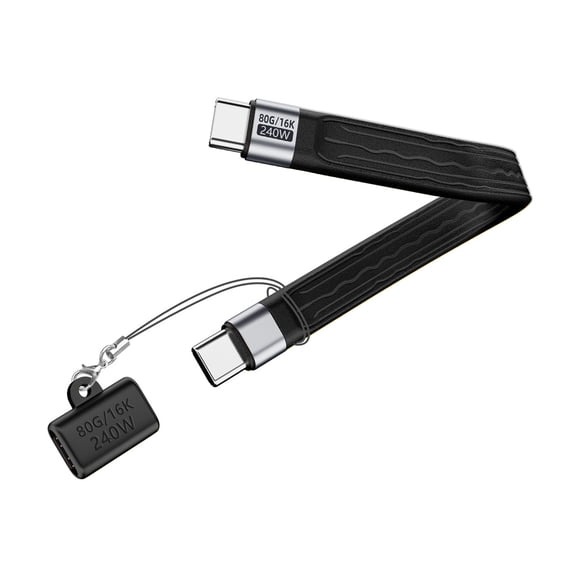 USB 4 Type C Cable 80Gbps Fast Data Transfer And 240W Highly Power Output Adapter For Seamless Device Compatibility