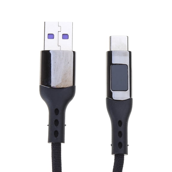 USB 480Mbps Data Sync Cord 65W USB to Type C PD Fast Charging Cable LED Display Nylon Cord for 12 13 14 15 S22