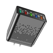 USB 5 Port Wall Charger Portable Fast Charger for Smart Devices Like Phones, Laptops