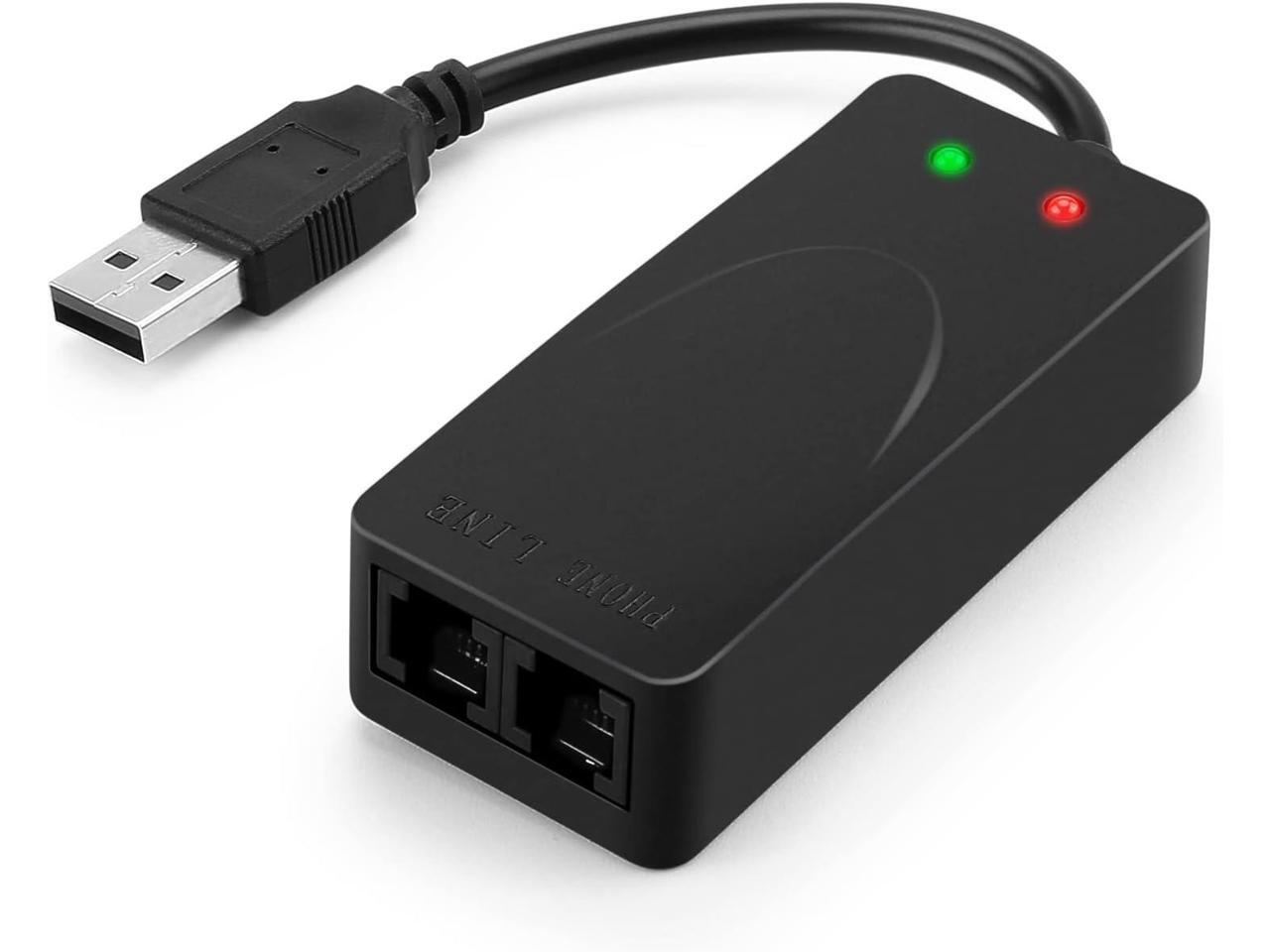 USB 56K Voice Fax Data External V.90 V.92 Modem With Dual Ports ...