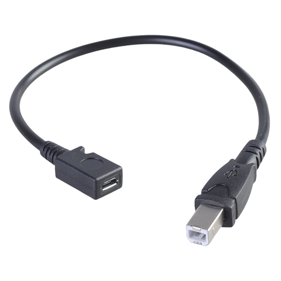 USB 5Pin Female to USB B Male Adapter Data Transfer Cable 29cm for Connecting Printers Musical Keyboards Scanners