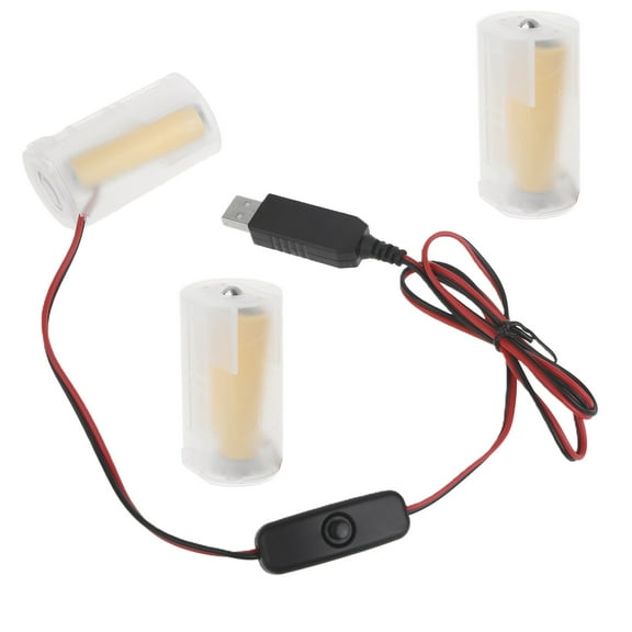 USB 5V 2A to 4.5V1A LR20 D Elimination Line Power Cable Cord Line for Bathroom Scales/ Flashlights