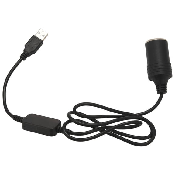 USB 5V To 12V Car Cigarette Lighter Socket Power Female Converter Adapter Cable