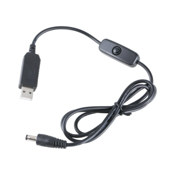 USB 5V to 12V DC5.5x2.1mm Cable With Easy Control Switching for Cameras and Music Players Power Supply Adapter Cord