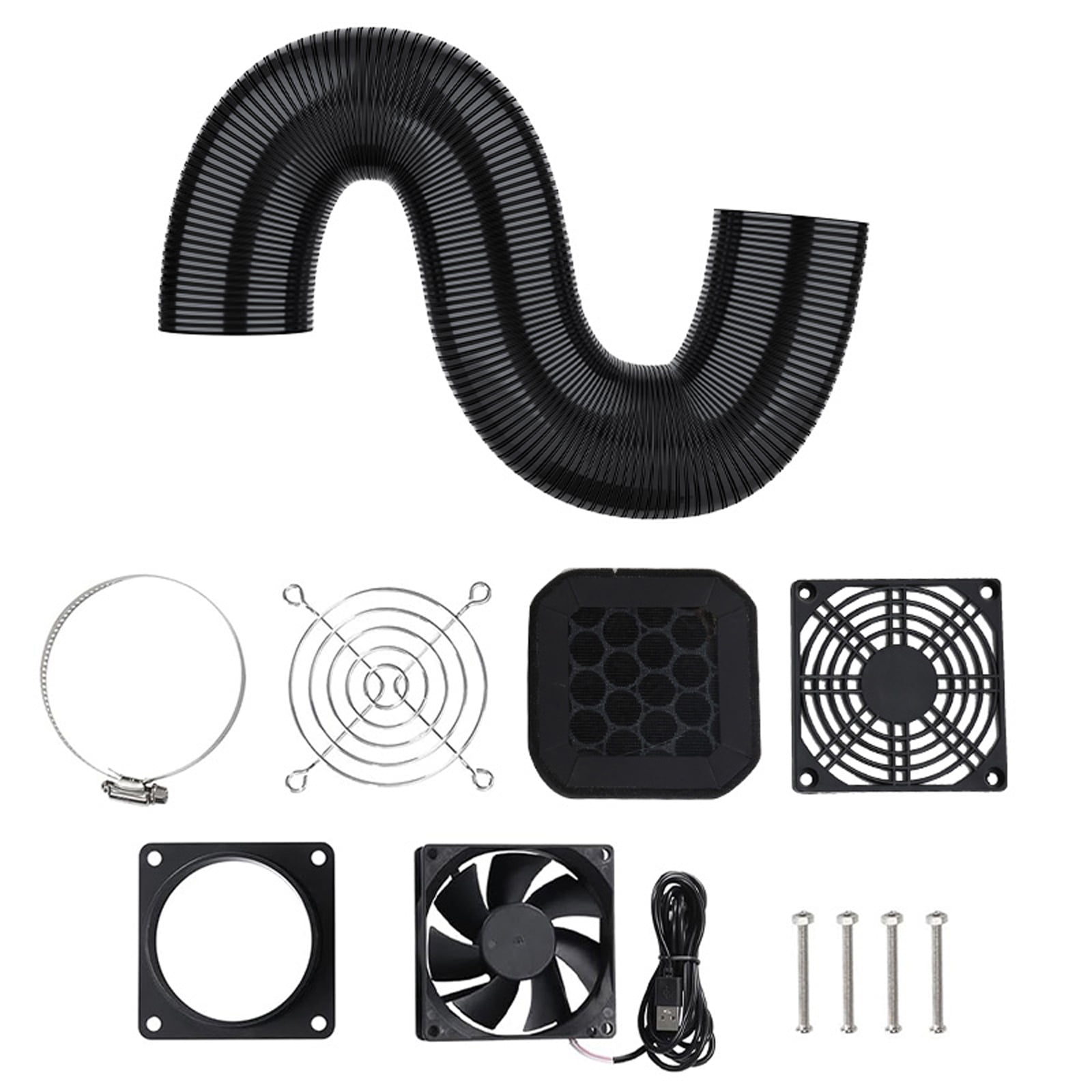 USB 5V1A Power Exhaust Fan Set For Printer Enclosures For Ventilation In Kitchens, Bathrooms, And Workshops
