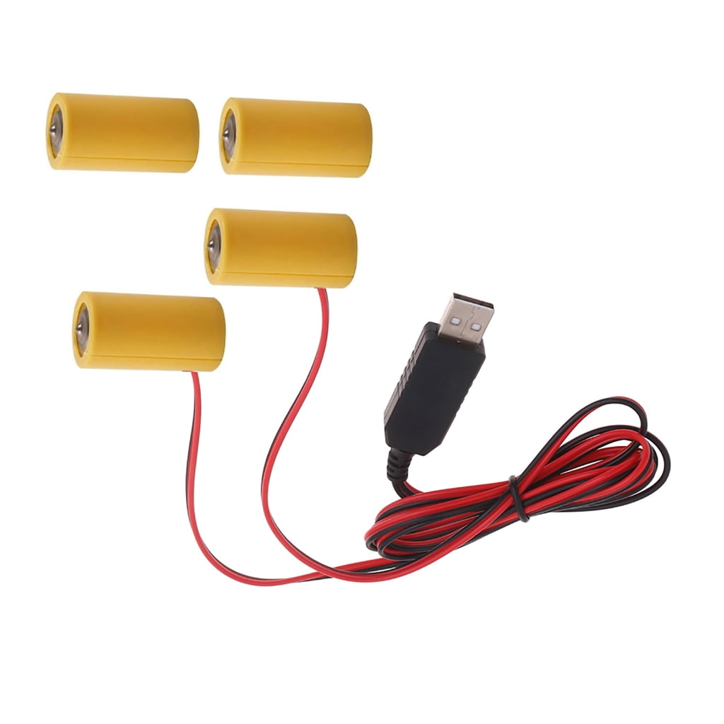 Fausse Pile 2032 USB - Convertisseur 5V Vers 3V - Pour Jouets, Appareils Électroniques - Câble 118cm - 6
