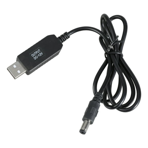 USB 5V3A to DC5.5x2.1mm 12V Power Supply Cable Line Voltage Adjust Cord Wire for Car DVRs, Navigation, LED Lights