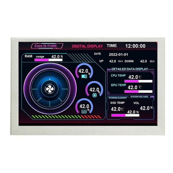 5inch IPS Type C Secondary Screen Computer CPU GPU Monitors USB Display for AIDA64 Monitors