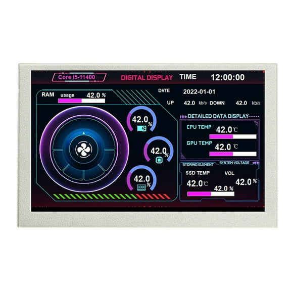 5inch IPS Type C Secondary Screen Computer CPU GPU Monitors USB Display for AIDA64 Monitors