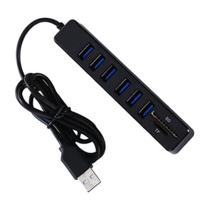 USB 6 Port Extension Hub with Overcurrent Protections Ensuring Secure Data Transfer for Extended Electronic Use