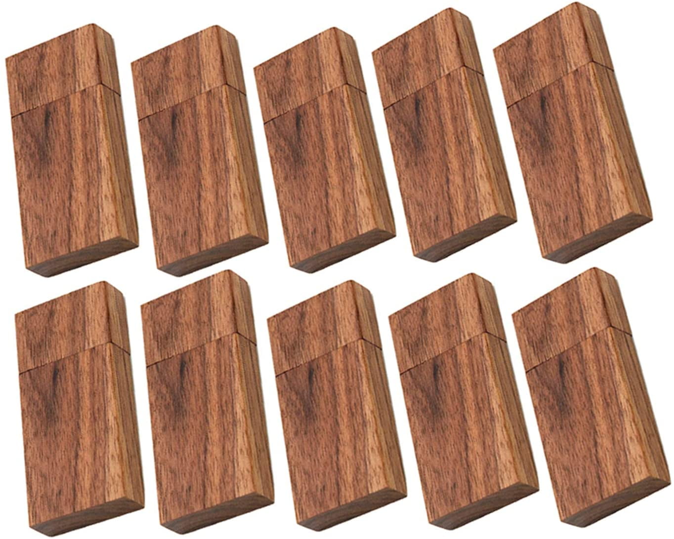 USB 64GB Flash Drive 10 Pack, Walnut Wood Flash Drives USB 2.0 Thumb Drives Wooden USB 64GB USB Stick Memory Stick
