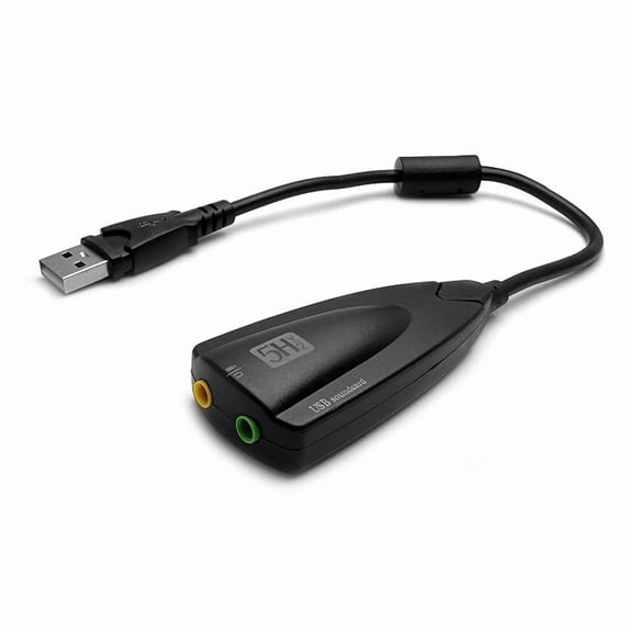 USB 7.1 Sound Card With Cable For Karaoke Gaming And Recording 5HV2 Model