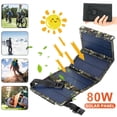 thumbnail image 1 of USB 80W Solar Charger, Foldable Portable Solar Phone Charger, Solar Panel for Phones, Laptop, Black, 1 of 8