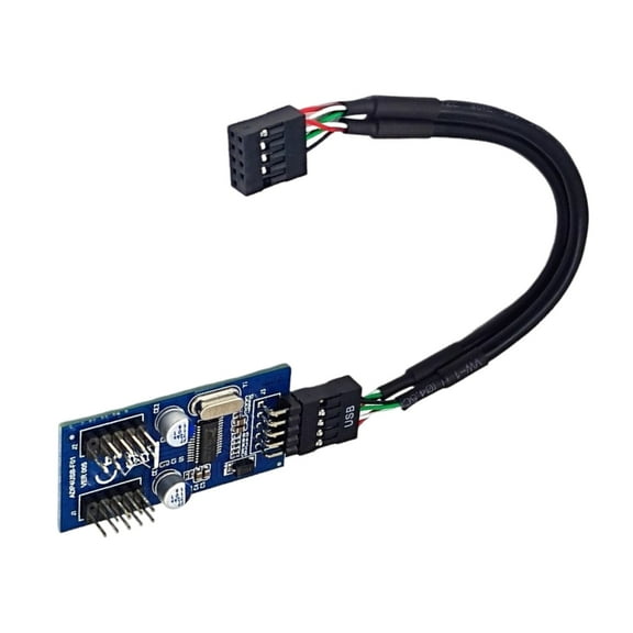 USB 9 Pin Header Double USB 2.0 9Pin Adapter Splitter Enhances PC Connection and Versatilities Efficient