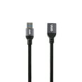 thumbnail interactive-video image 1 of onn 6' Braided USB Extension Cable, Black, 1 of 9