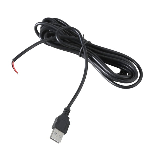 USB A Male 2 Pin Wire USB 5V 3A Pigtail Open End Power Cable for Small ...