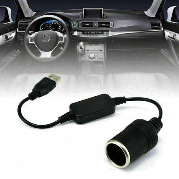 USB A Male to 12V Car Cigare Socket Female Converter Adapter Cable rt