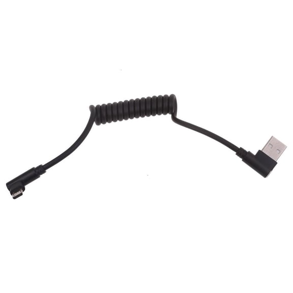 USB A Male to Micro USB Male 60W Charging Cable Spring Coiled Extension Cord 480Mbps Data Sync Cord for Phone 20cm-50cm