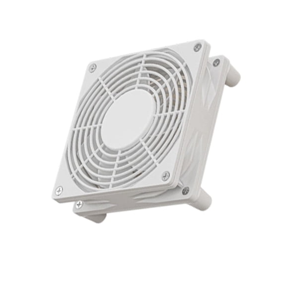 USB-A Powered 120mm Cooling Fan for Cabinet Computer Case Router Ventilation Fan with Corner Mount Structure and Square Housing