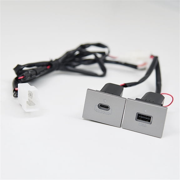USB-A QC3.0 & USB-C PD Fast Charger Socket Panel Mount Accessories Fit For Ford Focus MK2 2005-2009
