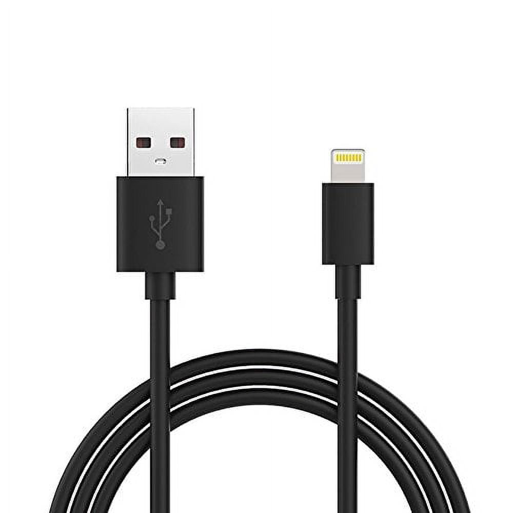 Onn WIABLK100026767 10' Lightning to USB Cable for iPhone/iPad/iPod, Black  