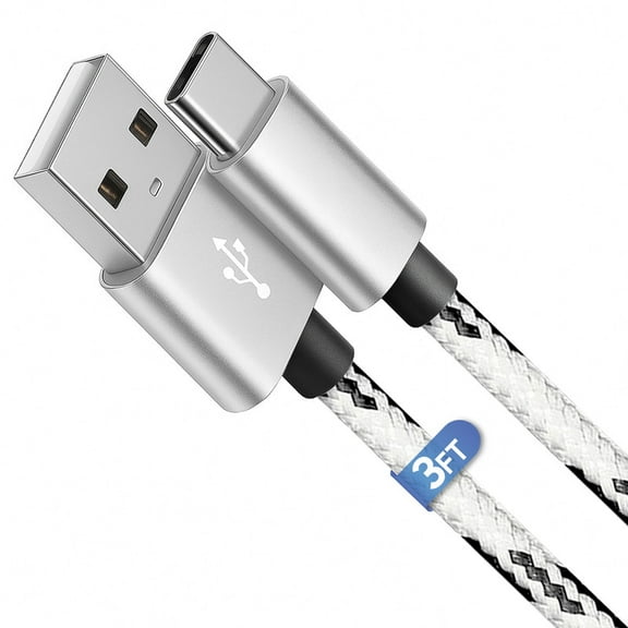 USB-A to USB-C Fast Charger Type C Charging & Data Cable Compatible with iPhone 17 16 15 Pro Max Plus Air, Samsung Galaxy S26 S25 S24 Ultra, Google Pixel, iPad Pro, Universal (3ft, White) by TTech