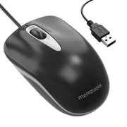 USB-A Wired Mouse for Laptop, PC, Chromebook, Mac - Ergonomic, 1200 DPI, Plug and Play, 6 Million Clicks Durability, Black